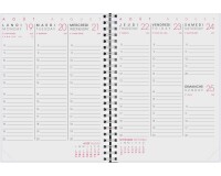 Agenda Moderne - Recharge Agenda 16 mois - Spiralé avec répertoire - 2026-2027 - INT ABSAD - AB SEM - Semainier Planning - Multilingue - 16 mois de septembre à décembre - 15x21 cm