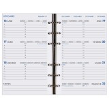 Agenda Moderne - Recharge Organiseur - 2026 - INT 2021 - HEBDOPLAN - Semainier Horizontal - Multilingue - 12 mois de janv à déc. - 8,7x15,3 cm - tranche dorée