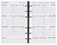 Agenda Moderne - Recharge Organiseur - 2026 - INT 2021 - HEBDOPLAN - Semainier Horizontal - Multilingue - 12 mois de janv à déc. - 8,7x15,3 cm - tranche dorée