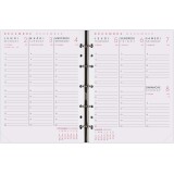 Agenda Moderne - Recharge Organiseur - 2026 - INT ABASEM - AB SEM - Semainier Horizontal - Multilingue - 12 mois de janv à déc. - 15x20 cm - tranche dorée