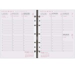 Agenda Moderne - Recharge Organiseur avec répertoire tranche dorée - 2027 - INT ABASEM - AB SEM - Semainier Horizontal - Multilingue - 12 mois de janvier à décembre - 15x20 cm