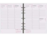 Agenda Moderne - Recharge Organiseur avec répertoire tranche dorée - 2027 - INT ABASEM - AB SEM - Semainier Horizontal - Multilingue - 12 mois de janvier à décembre - 15x20 cm