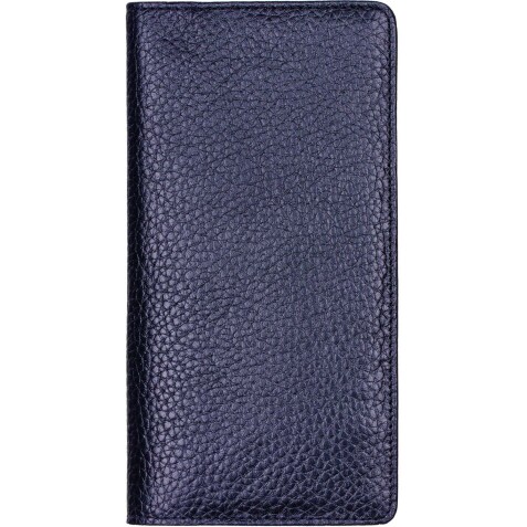 Agenda Moderne - Agenda - 2026 - INT 3001 - 7+ NOTES - Semainier Horizontal - Multilingue - Goya - - Bleu - 12 mois de janv à déc. - 9x17 cm - Cuir pleine fleur de vachette - tranche dorée