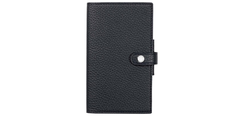 Agenda Moderne - Agenda avec répertoire tranche dorée - 2027 - INT 2001 - HEBDOPLAN - Semainier Horizontal - Multilingue - Camargue - 12 mois de janvier à décembre - 8,7x15,3 cm Cuir pleine fleur de taurillon