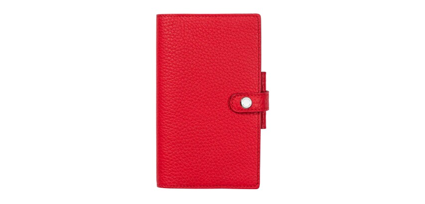Agenda Moderne - Agenda avec répertoire tranche dorée - 2027 - INT 2001 - HEBDOPLAN - Semainier Horizontal - Multilingue - Camargue - 12 mois de janvier à décembre - 8,7x15,3 cm Cuir pleine fleur de taurillon