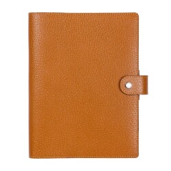 Agenda Moderne - Agenda - Spiralé - 2026 - INT ABSEM - AB SEM - Semainier Horizontal - Multilingue - Pekari - 12 mois de janv à déc. - 15x21 cm - Cuir pleine fleur de porc - tranche dorée - à pression