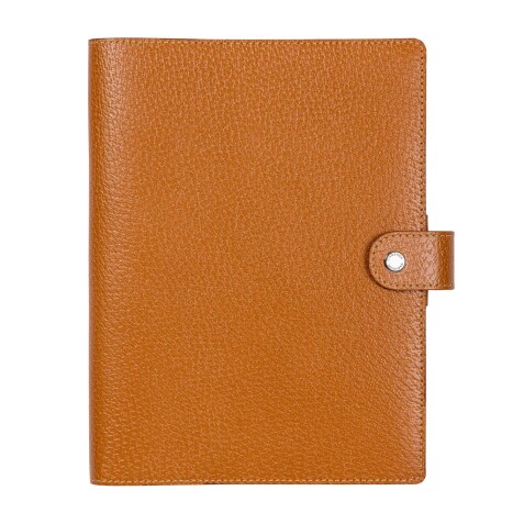 Agenda Moderne - Agenda - Spiralé - 2026 - INT ABSEM - AB SEM - Semainier Horizontal - Multilingue - Pekari - 12 mois de janv à déc. - 15x21 cm - Cuir pleine fleur de porc - tranche dorée - à pression