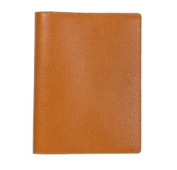 Agenda Moderne - Agenda - Spiralé - 2026 - INT ABSEM - AB SEM - Semainier Horizontal - Multilingue - Pekari - Marron - 12 mois de janv à déc. - 15x21 cm - Cuir pleine fleur de porc - tranche dorée