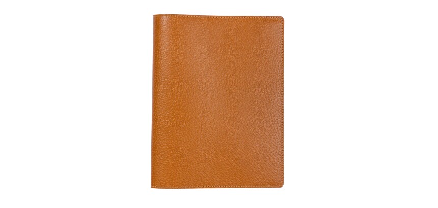 Agenda Moderne - Agenda - Spiralé - 2026 - INT ABSEM - AB SEM - Semainier Horizontal - Multilingue - Pekari - 12 mois de janv à déc. - 15x21 cm - Cuir pleine fleur de porc - tranche dorée