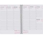 Agenda Moderne - Agenda - Spiralé - 2026 - INT ABSEM - AB SEM - Semainier Horizontal - Multilingue - Pekari - 12 mois de janv à déc. - 15x21 cm - Cuir pleine fleur de porc - tranche dorée