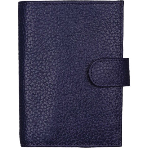 Agenda Moderne - Organiseur - 2026 - INT 9213SEM - 13 SEM - Semainier Horizontal - Multilingue - Goya - Bleu marine - 12 mois de janv à déc. - 8,5x13 cm - Cuir pleine fleur de vachette - tranche dorée - à pression