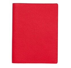 Agenda Moderne - Agenda - Spiralé avec répertoire tranche dorée - 2027 - INT ABSEM - AB SEM - Semainier Horizontal - Multilingue - Camargue - Rouge - 12 mois de janvier à décembre - 15x21 cm Cuir pleine fleur de taurillon