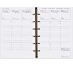 Agenda Moderne - Recharge Organiseur tranche dorée - 2027 - INT 392 - EUROPE - Semainier Horizontal - Multilingue - 12 mois de janvier à décembre - 8,7x13,6 cm