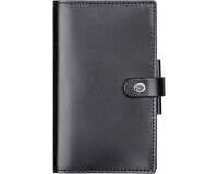 Agenda Moderne - Agenda - 2026 - INT 2001 - HEBDOPLAN - Semainier Horizontal - Multilingue - Glossy - 12 mois de janv à déc. - 8,7x15,3 cm - Croûte de cuir- tranche dorée - à pression