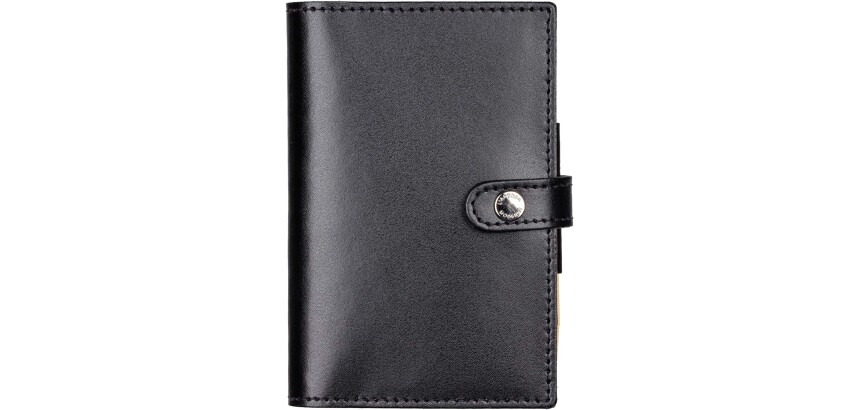 Agenda Moderne - Agenda - Spiralé - 2026 - INT 8313S - 13 SEM - Semainier Horizontal - Multilingue - Glossy - 12 mois de janv à déc. - 8,5x13 cm - Croûte de cuir- tranche dorée - à pression