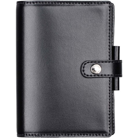 Agenda Moderne - Organiseur - 2026 - INT 9213SEM - 13 SEM - Semainier Horizontal - Multilingue - Glossy - 12 mois de janv à déc. - 8,5x13 cm - Croûte de cuir- tranche dorée - à pression