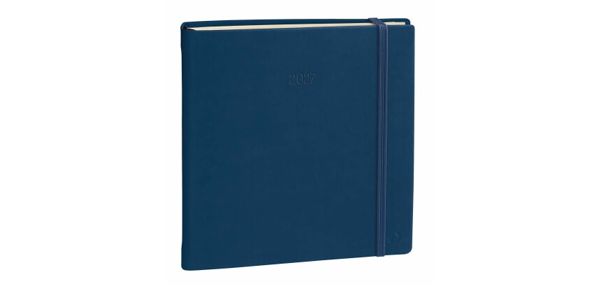 Quo Vadis - Agenda - 2027 - Exécutif Prestige - Semainier Planning - Multilingue - Silk - 13 mois de décembre à décembre - 16x16 cm Papier Clairefontaine ivoire