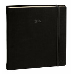 Agenda Semainier Executif Prestige Quo Vadis - Multilingue - Silk - 13 mois de Déc/Déc - 16x16 cm avec élastique