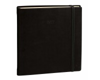 Quo Vadis - Agenda - 2027 - Exécutif Prestige - Semainier Planning - Multilingue - Silk - Noir - 13 mois de décembre à décembre - 16x16 cm Papier Clairefontaine ivoire