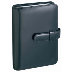 Quo Vadis - Organiseur - 2025-2026 - Timer 29 Prestige - Semainier Planning - Français - Luna - Noir - 16 mois de septembre à décembre - 21x29,7 cm - Croûte de cuiravec répertoire