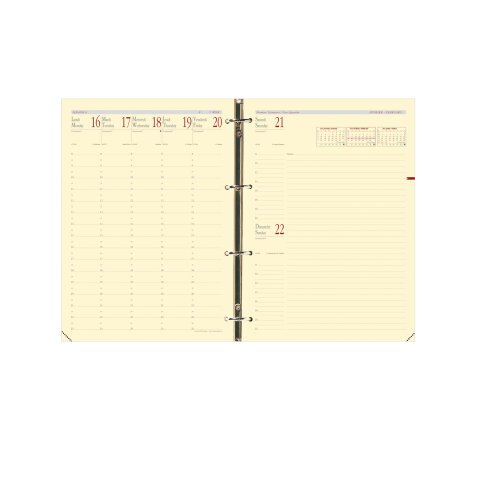 Agenda Semainier Timer Prestige Recharge Quo Vadis - Français - 16 mois de Sept/Déc - 21x29,7 cm