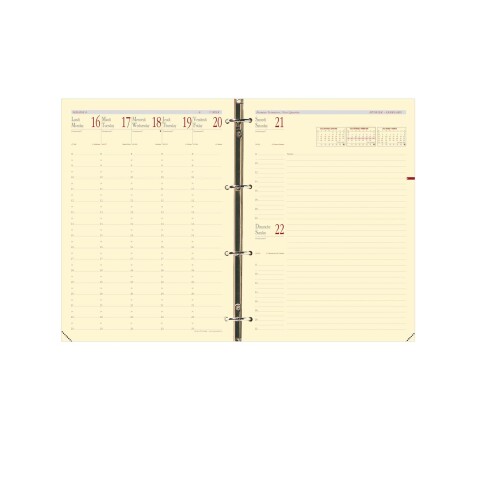 Quo Vadis - Recharge Organiseur - 2025-2026 - Timer 29 Prestige - Semainier Planning - Français - 16 mois de septembre à décembre - 21x29,7 cm