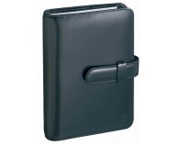 Quo Vadis - Organiseur - 2025-2026 - Timer 17 Prestige - Semainier Planning - Français - Luna - Noir - 16 mois de septembre à décembre - 10x17 cm - Croûte de cuiravec répertoire