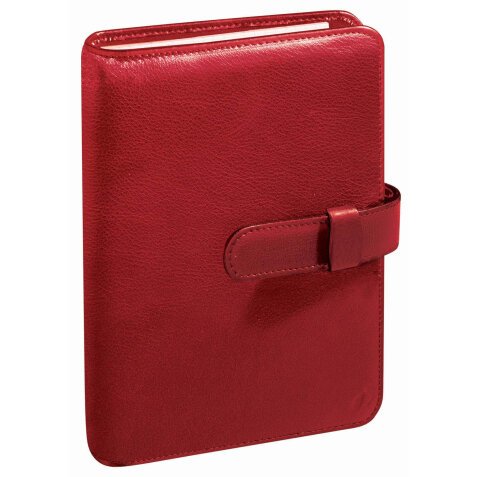 Agenda Semainier Timer Prestige Quo Vadis - Français - Montebello - 16 mois de Sept/Déc - 8x12,5 cm  - Rouge