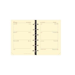 Agenda Semainier Timer Horizontal Recharge Quo Vadis - Français - 16 mois de Sept/Déc - 8x12,5 cm