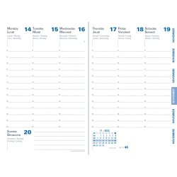 Quo Vadis - Ricambio Agenda - 2025 - Affari Riciclata - Settimana Planning - Multilingua - 13 mesi da dic a dic - 10x15 cm