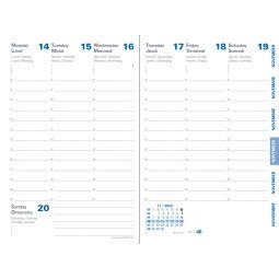 Quo Vadis - Ricambio Agenda - 2025 - Affari Riciclata - Settimana Planning - Multilingua - 13 mesi da dic a dic - 10x15 cm