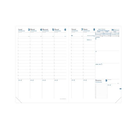 Quo Vadis - Ricambio Agenda - 2025 - Prenote - Settimana Planning - Italiano - 13 mesi da dic a dic - 21x29,7 cm