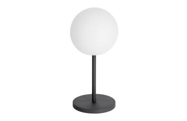 Lampe à poser nomade d'extérieur Dinesh en acier noir