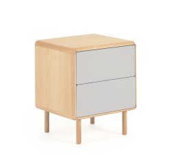 Anielle solid and ash veneer bedside table 50 x 58,4 cm