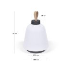 Lampe de table Udiya en polyéthylène et métal avec finition noire