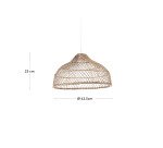 Abat-jour pour suspension Dyara 100% rotin Ø 41 cm