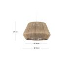Pantalla para lámpara de techo Crismilda 100% yute con acabado natural Ø 50 cm