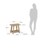 Repose-pieds Safara bois massif de tek recyclé 50 x 32 cm