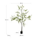 Árbol artificial Enkianthus con maceta negro 214 cm