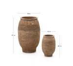 Ensemble Llonga de 2 pots de fleurs en terre cuite, finition naturelle Ø 54 / 32 cm