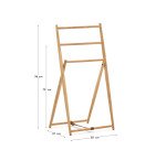 Porte-serviettes Kenta en bois de teck massif 50 x 95 cm