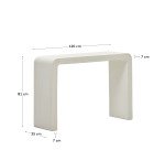 Consola Aiguablava de cemento blanco 120 x 80 cm