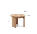 Table auxiliaire Xoriguer en bois d’eucalyptus Ø 64,5 cm