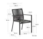 Chaise d'extérieur Culip - corde - structure aluminium