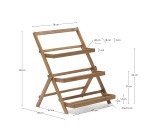 Étagère de jardin Victora en bois d'acacia 70 x 85 cm