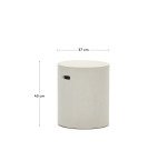 Repose-pieds Aiguablava en ciment blanc Ø 37 cm