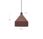 Suspension Peralta en métal peint terracotta Ø 30 cm