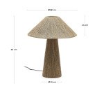 Lampe de table Renee en jute naturelle