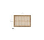 Cabecero Beyla de madera maciza de fresno para cama de 90 cm
