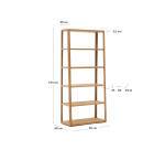 Étagère Maymai avec structure en bois de chêne 90 x 193 cm